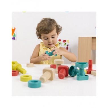 Miniland EKO lavinamasis varžtukų rinkinys - Lavinamieji žaislai vaikams nuo 2 metų