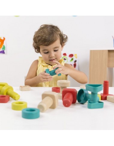 Miniland EKO lavinamasis varžtukų rinkinys - Lavinamieji žaislai vaikams nuo 2 metų