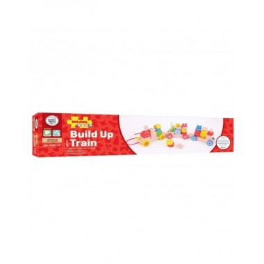 Bigjigs medinis lavinamasis traukinukas - Mediniai lavinamieji žaislai