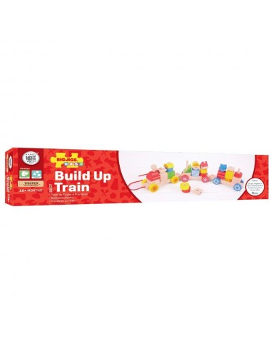 Bigjigs medinis lavinamasis traukinukas - Mediniai lavinamieji žaislai