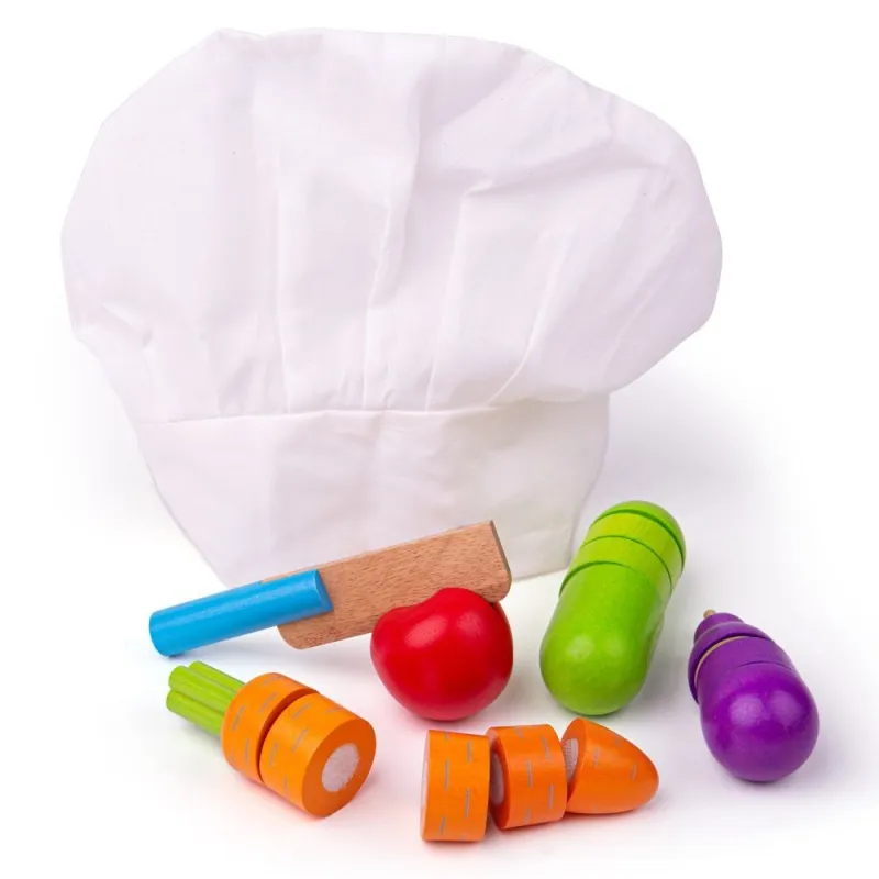 Bigjigs medinės pjaustomos daržovės - Mediniai žaislai