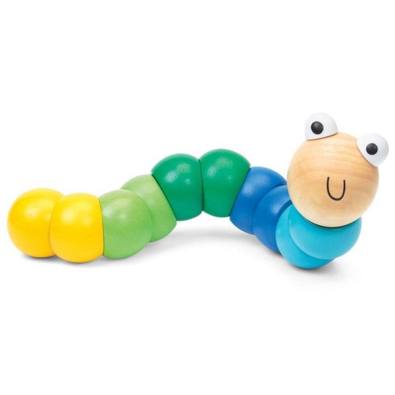 Bigjigs vinguriuojantis medinis kirmėliukas - Mediniai žaislai