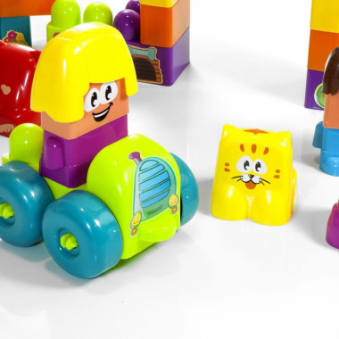 Miniland pirmosios kaladėlės - Lavinamieji žaislai vaikams nuo 18 mėnesių