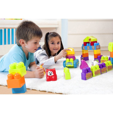 Miniland pirmosios kaladėlės - Lavinamieji žaislai vaikams nuo 18 mėnesių