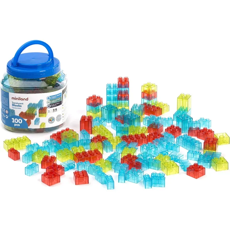 Miniland skaidrios kaladėlės - Lavinamieji žaislai vaikams nuo 3 metų