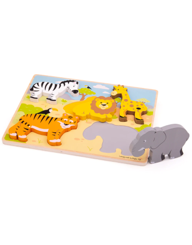 Bigjigs medinė formų dėlionė - Lavinamosios medinės dėlionės vaikams