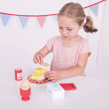 Bigjigs medinis pusryčių rinkinys vaikams - Mediniai žaislai vaikams nuo 3 metų