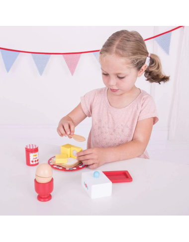 Bigjigs medinis pusryčių rinkinys vaikams - Mediniai žaislai vaikams nuo 3 metų
