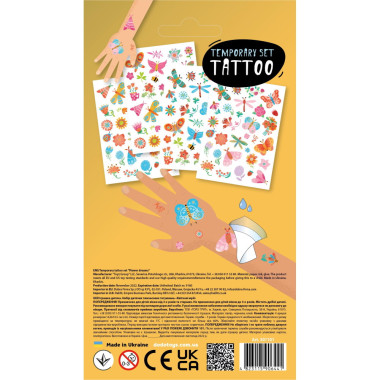Dodo vaikiškos laikinos tatuiruotės Gėlės - Laikinos tatuiruotės vaikams