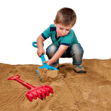 Miniland itin didelis smėlio kastuvas ir grėblys - Smėlio žaislai vaikams
