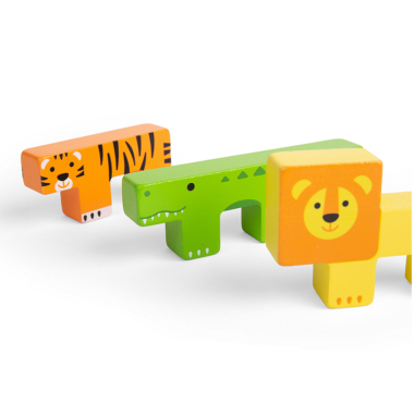 Bigjigs mediniai gyvūnėliai-dėlionė - Mediniai lavinamieji žaislai vaikams nuo 3 metų