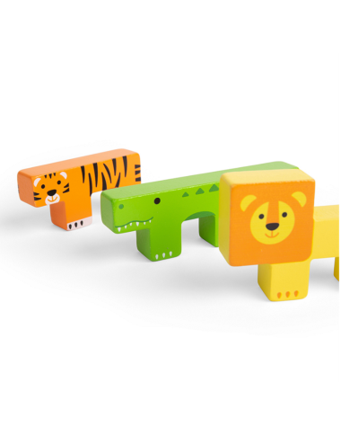 Bigjigs mediniai gyvūnėliai-dėlionė - Mediniai lavinamieji žaislai vaikams nuo 3 metų