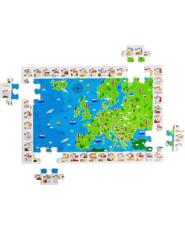 Bigjigs medinė dėlionė Europa - Medinės dėlionės vaikams nuo 3 metų