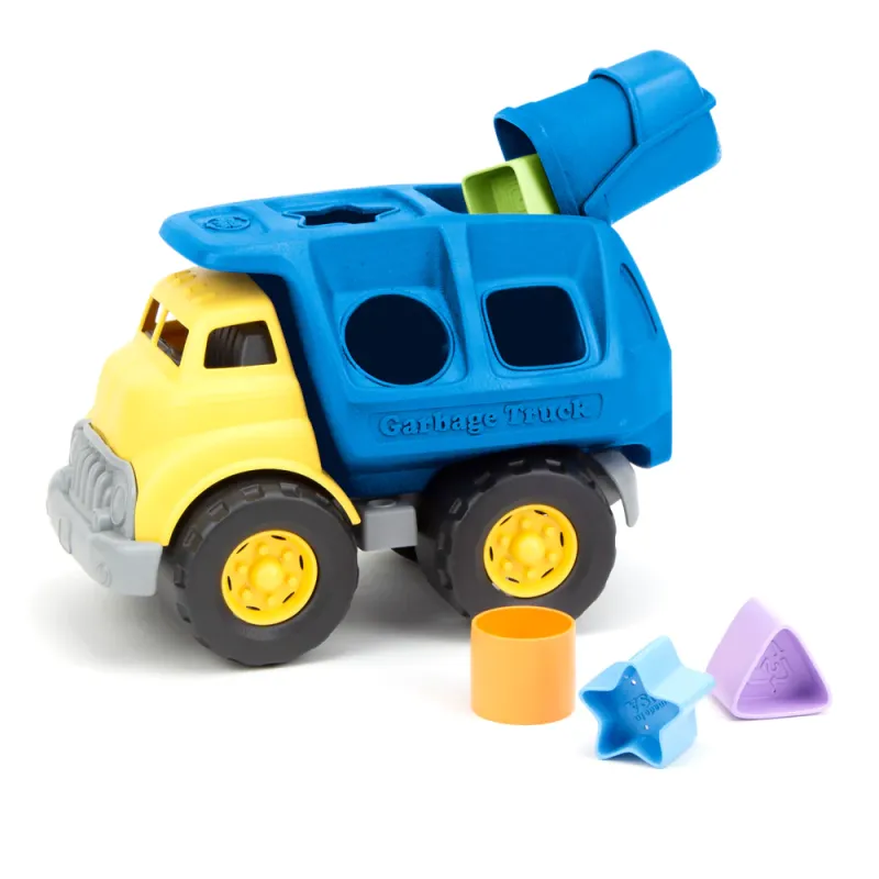 Green Toys formų rūšiuoklė-šiukšliavežė - Lavinamieji žaislai kūdikiams