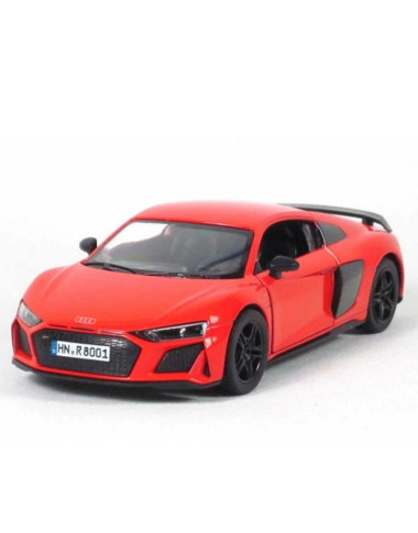 Kinsmart modeliukas 2020 Audi R8 Coupé, raudonas - Mašinų modeliukai vaikams