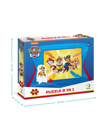 Dodo dėlionė vaikams Paw Patrol su figūrėle (60 det.) - Dėlionės vaikams nuo 4 metų