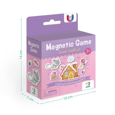 MON Magnetukų rinkinys Kačiukas smaližius (20 el.) - Magnetukų rinkinys vaikams nuo 3 metų