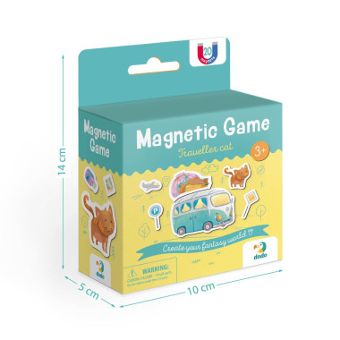 MON Magnetukų rinkinys Kačiukas keliautojas (20 el.) - Magnetukų rinkinys vaikams nuo 3 metų