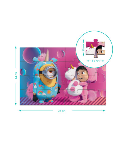 Dodo magnetinė Minions dėlionė Vienaragiai (16 el.) pakuotėje