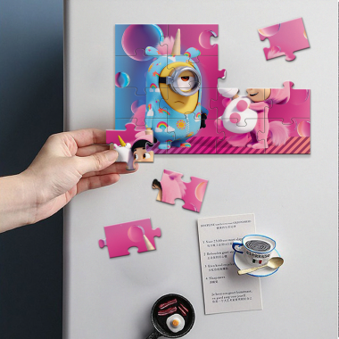 Dodo magnetinė Minions dėlionė Vienaragiai (16 el.) prilipinta ant šaldytuvo