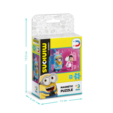 Dodo magnetinės Minions dėlionės Vienaragiai (16 el.) išmatavimai