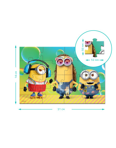 Dodo magnetinė Minions dėlionė Vakarėlis (16 el.)
