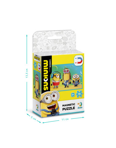 Dodo magnetinė Minions dėlionė Vakarėlis (16 el.)