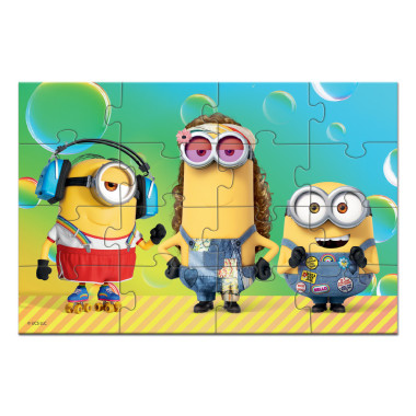 Dodo magnetinė Minions dėlionė Vakarėlis (16 el.) sudėliota