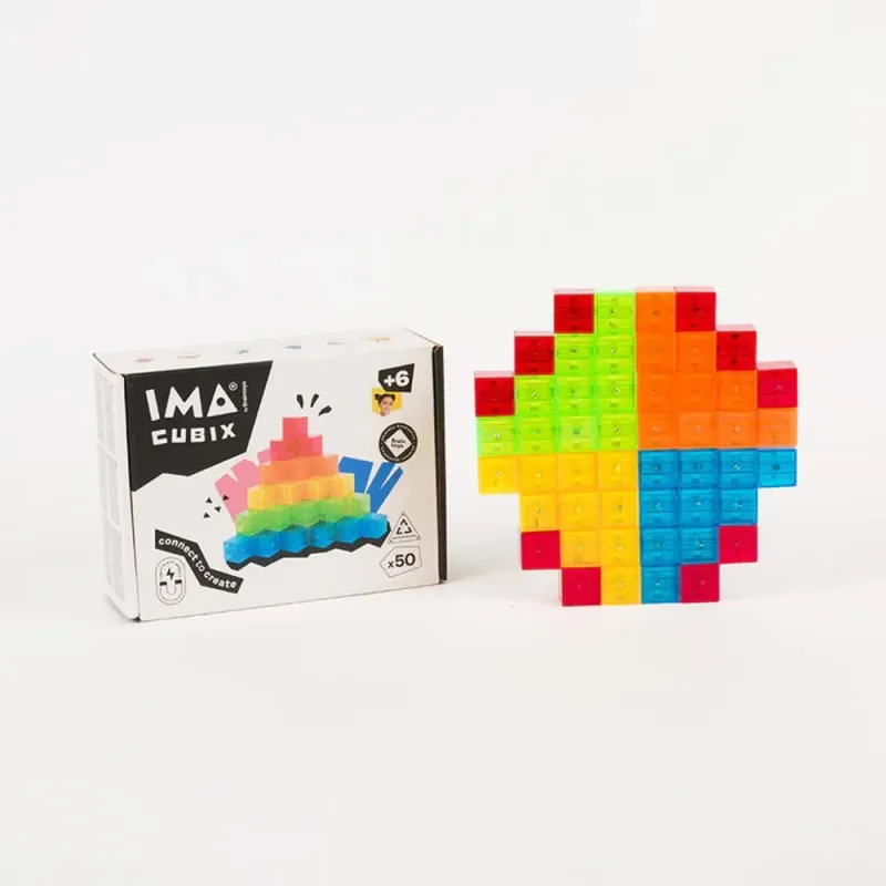 Cubix magnetiniai kūbeliai (50 el.) ir pakuotė