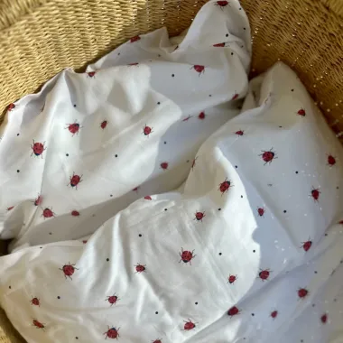 Vanilla Copenhagen patalynė kūdikiams su raudonomis boružėlėmis