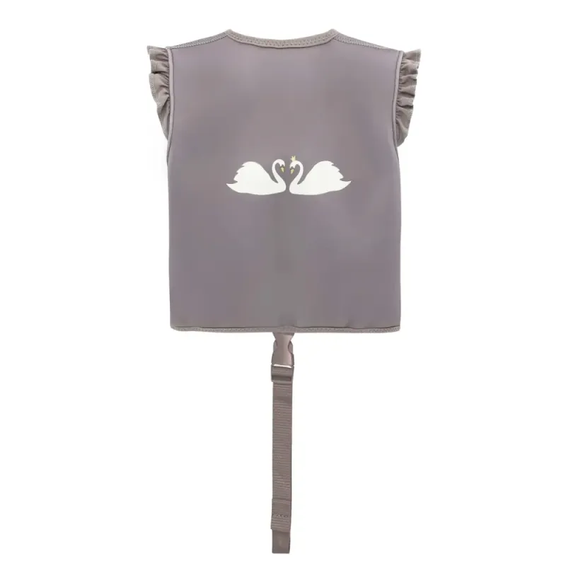 Ruda plaukimo liemenė mergaitėm Gulbė (1-8 m.) su dirželiu