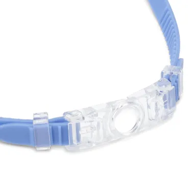 Mėlyni platūs plaukimo akiniai vaikams (3-8 m.) - užsegimas