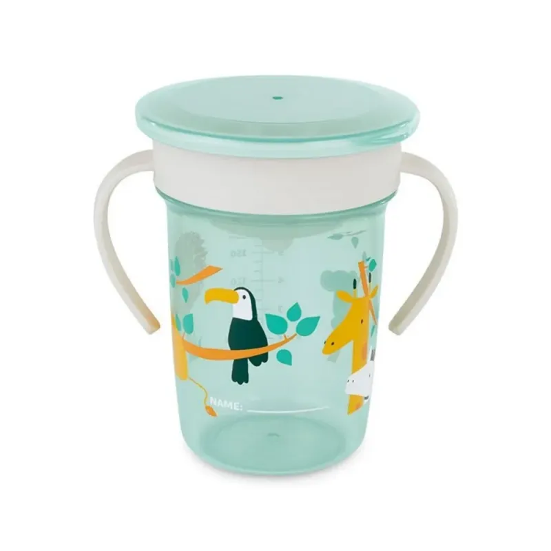 Miniland 360° mokomasis puodelis Džiunglės - vaizdas iš priekio