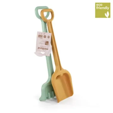 Miniland EKO didelis smėlio kastuvas ir grėblys Cool (50 cm)