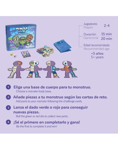 Miniland stalo žaidimas Monster Mix - vaizdas su pakuote