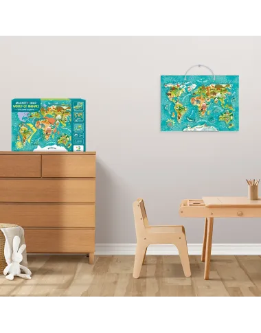 Dodo magnetinė dėlionė vaikams Pasaulio žemėlapis (36 el.)