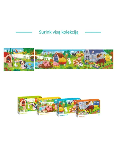 Dodo dėlionė vaikams nuo 3 metų Paršeliai prie tvenkinio - dėžutė