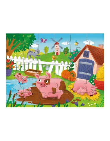 Dodo dėlionė vaikams nuo 3 metų Paršeliai prie tvenkinio - dėžutė