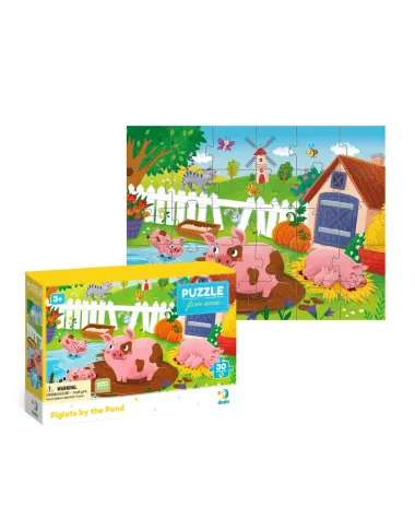 Dodo dėlionė vaikams nuo 3 metų Paršeliai prie tvenkinio - dėžutė