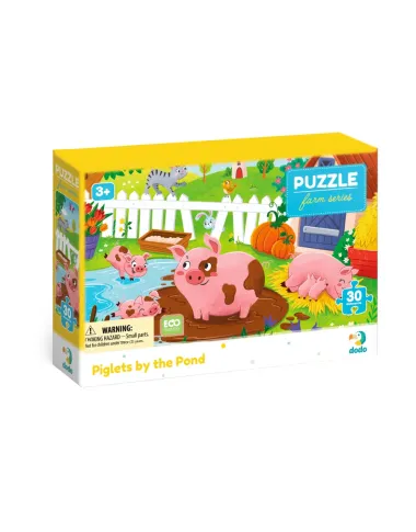 Dodo dėlionė vaikams nuo 3 metų Paršeliai prie tvenkinio - dėžutė