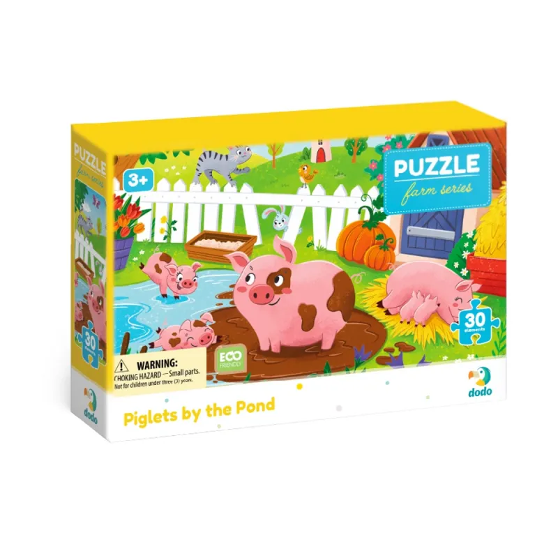 Dodo dėlionė vaikams nuo 3 metų Paršeliai prie tvenkinio - dėžutė