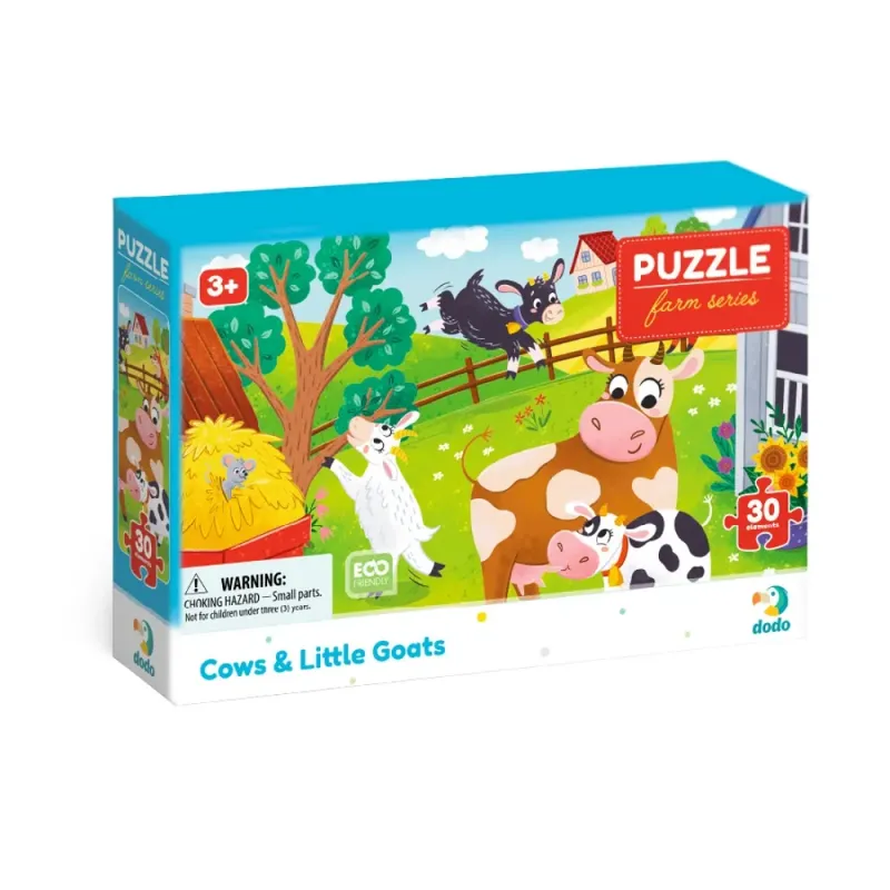 Dodo dėlionė vaikams nuo 3 metų Karvės ir ožiukai - dėžutė