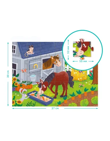 Dodo dėlionė vaikams nuo 3 metų Žirgų pietūs - dėžutė