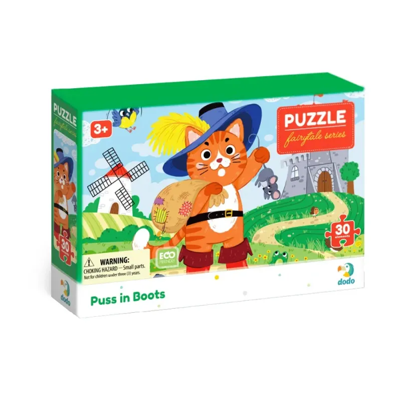 Dodo dėlionė vaikams nuo 3 metų Batuotas katinas - dėžutė