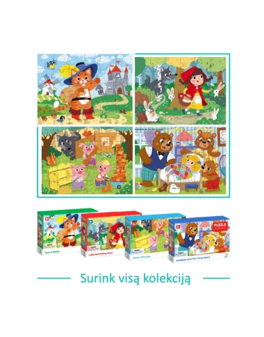 Dodo dėlionė vaikams nuo 3 metų Auksaplaukė - dėžutė