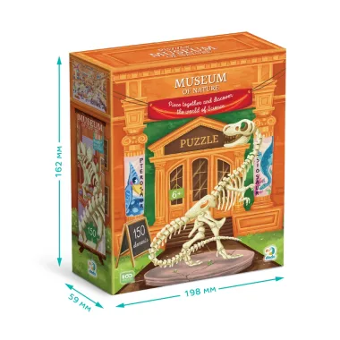 Dėlionė su dinozaurų skeletais ir muziejaus scena Dodo