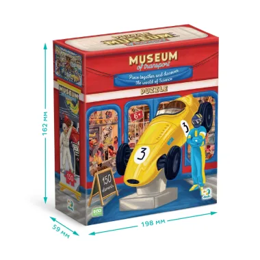 Dėlionė su senais automobiliais ir muziejaus scena Dodo