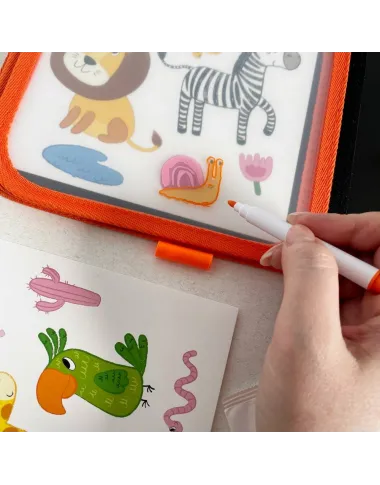 Dodo kelioninė piešimo knygelė Gyvūnai su dėžute