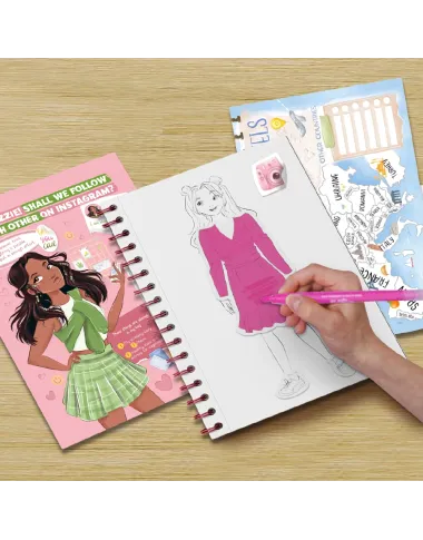 Dodo kūrybos rinkinys mergaitėms su lipdukais ir markeriais - Lizzie