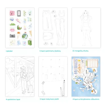 Kūrybinė veikla mergaitėms Lizzie – piešimas, spalvinimas, lipdukai